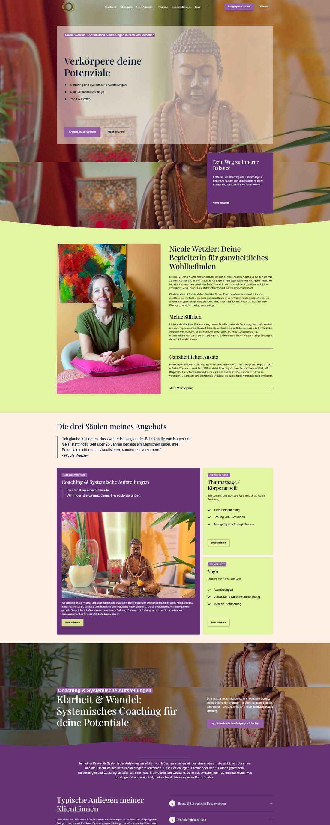 Eine von mir gebaute Website auf einem Laptop-Bildschirm
