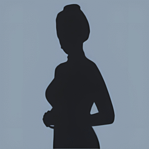 Die Silhouette einer Frau
