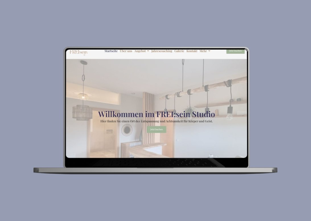 Webdesign Leibnitz-Deutschlandsberg Mockup einer Webseite eines Massage - und Yogastudios in Gleinstätten als Projektbeispiel für Unternehmenswebseite für Gründer und KMU