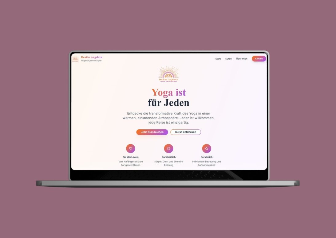 Webdesign Leibnitz-Deutschlandsberg Mockup einer Webseite für Yoga Gleinstätten als Projektbeispiel für Landing Page